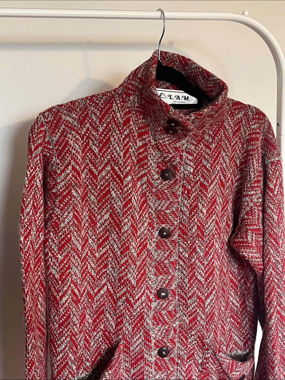 Women's 100% Alpaca wool Knit Button Cardigan